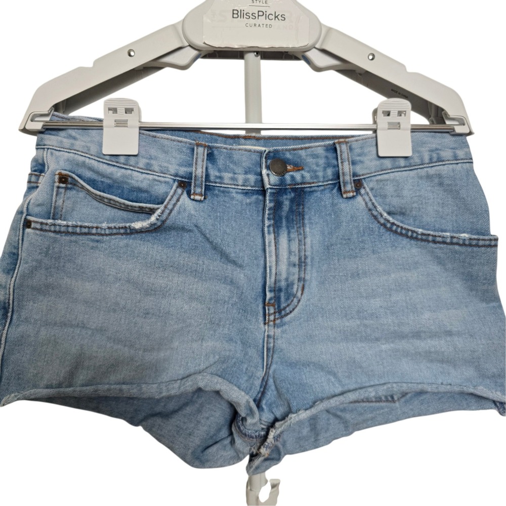 Billabong Women Light Wash Cutoff Distressed Denim Shorts 29 Surf Beach Summer